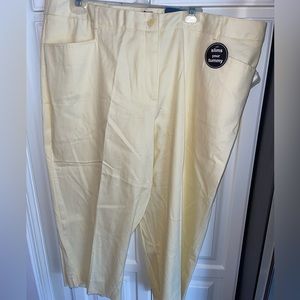 NWT Westport Womans‎ Plus Size Yellow Capris Dressbarn sz 22w
